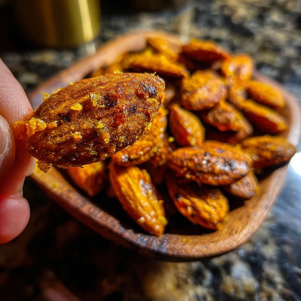 Gebrannte Mandeln mit Orange und Kardamom