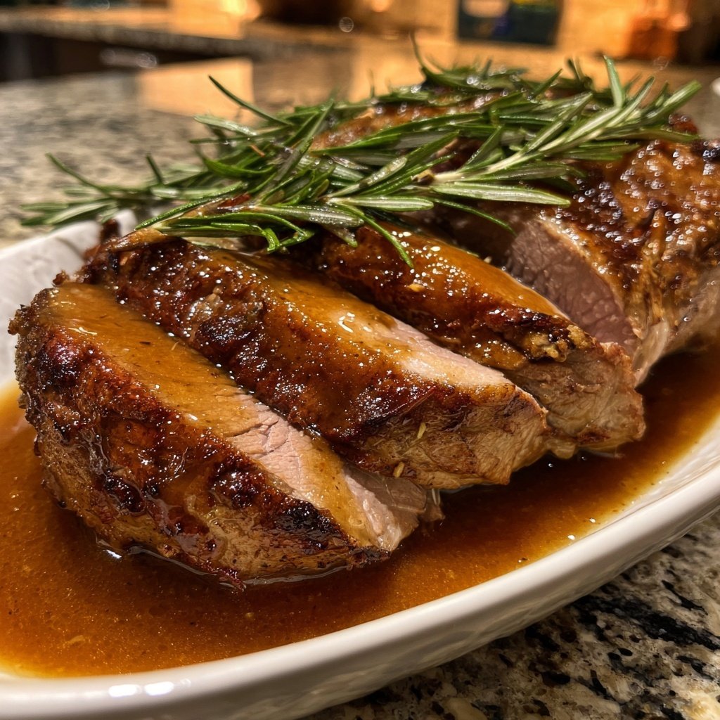 Roastlamm mit Rosmarin Jus