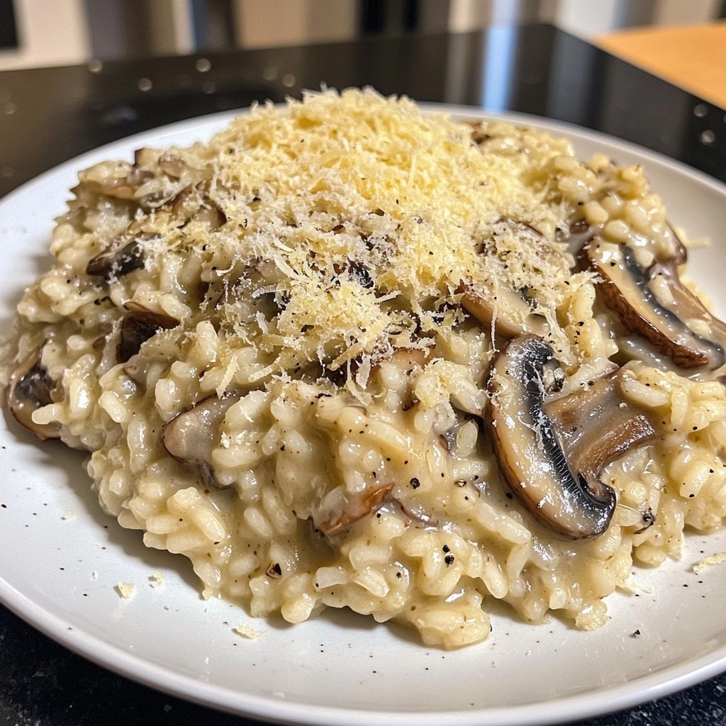 Ofenrisotto mit Pilzen und Parmesan