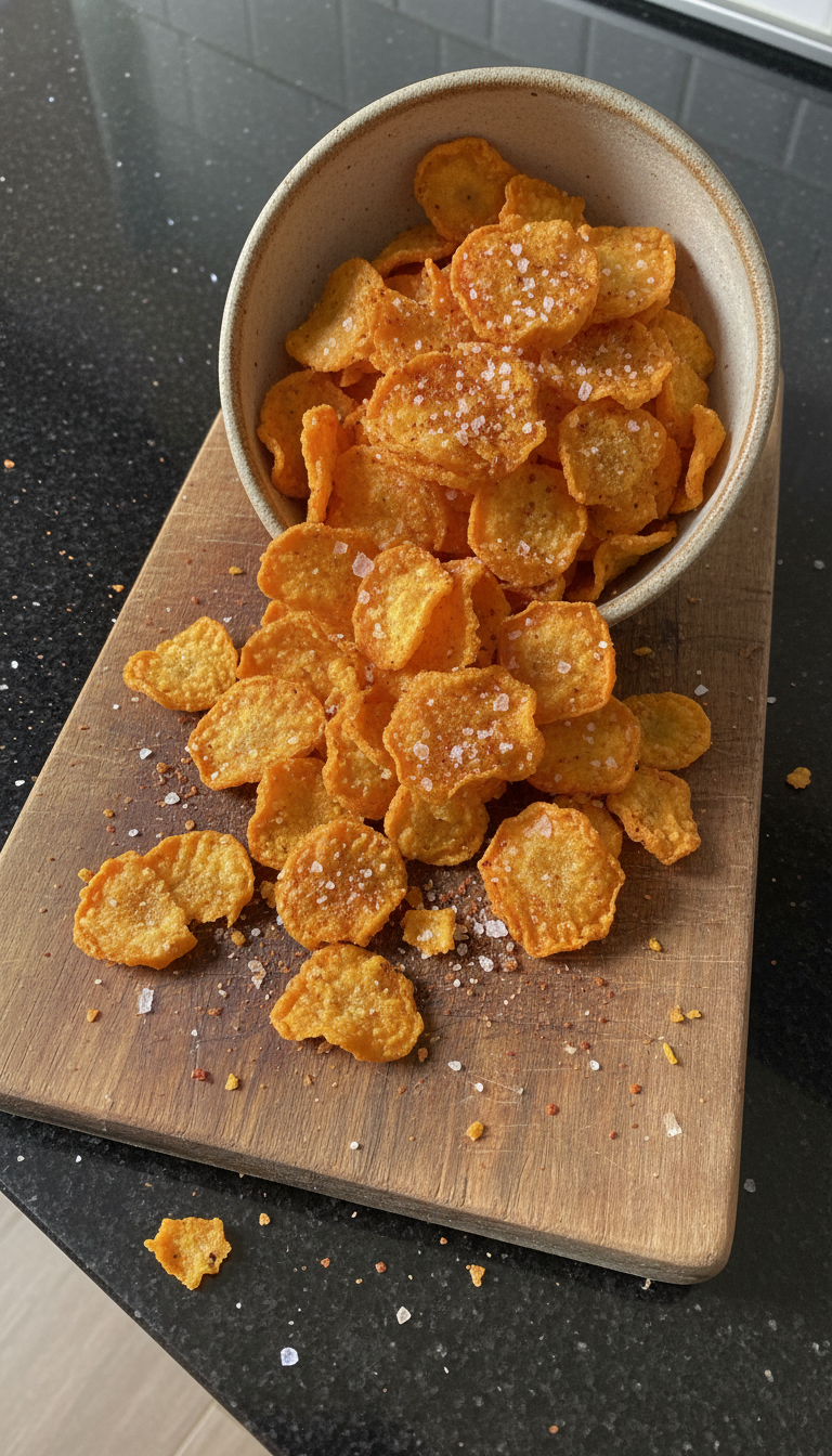 Knusprige Karotten Chips Snack