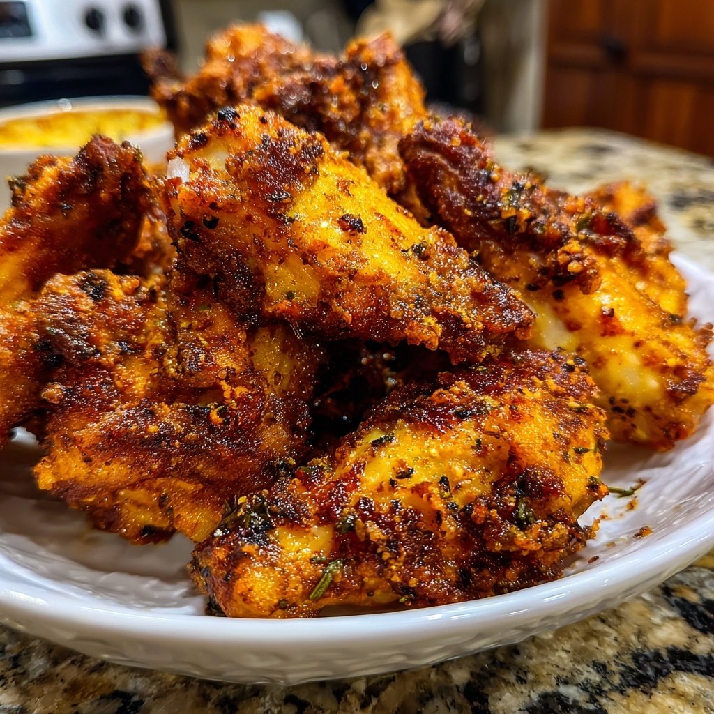 Luftfritteuse Flügel knusprig und golden