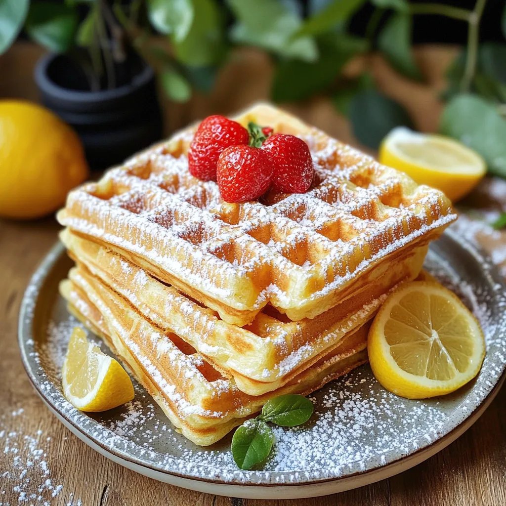 Zitronen-Quark-Waffeln