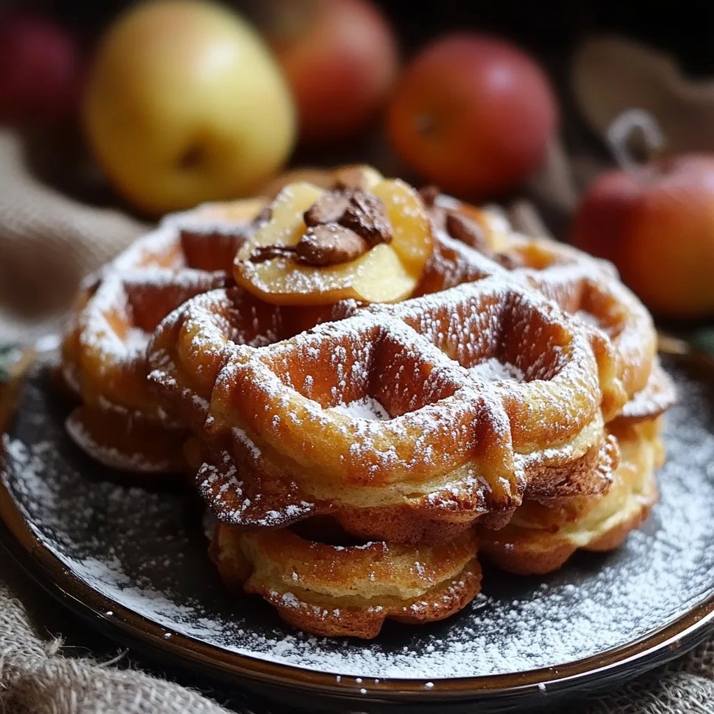 Zuckerfreie Lebkuchen Apfel Waffeln