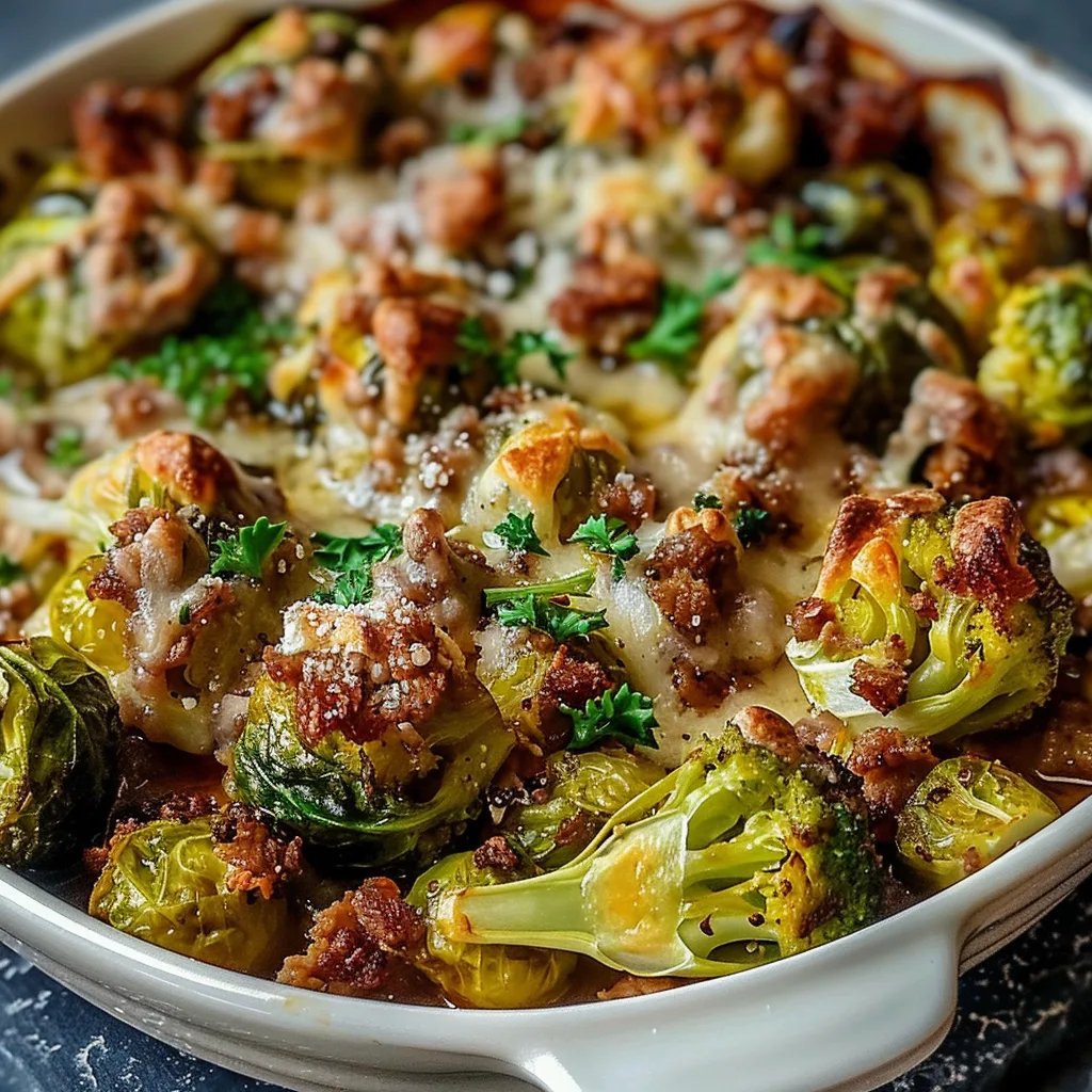 Rosenkohl Hack Auflauf