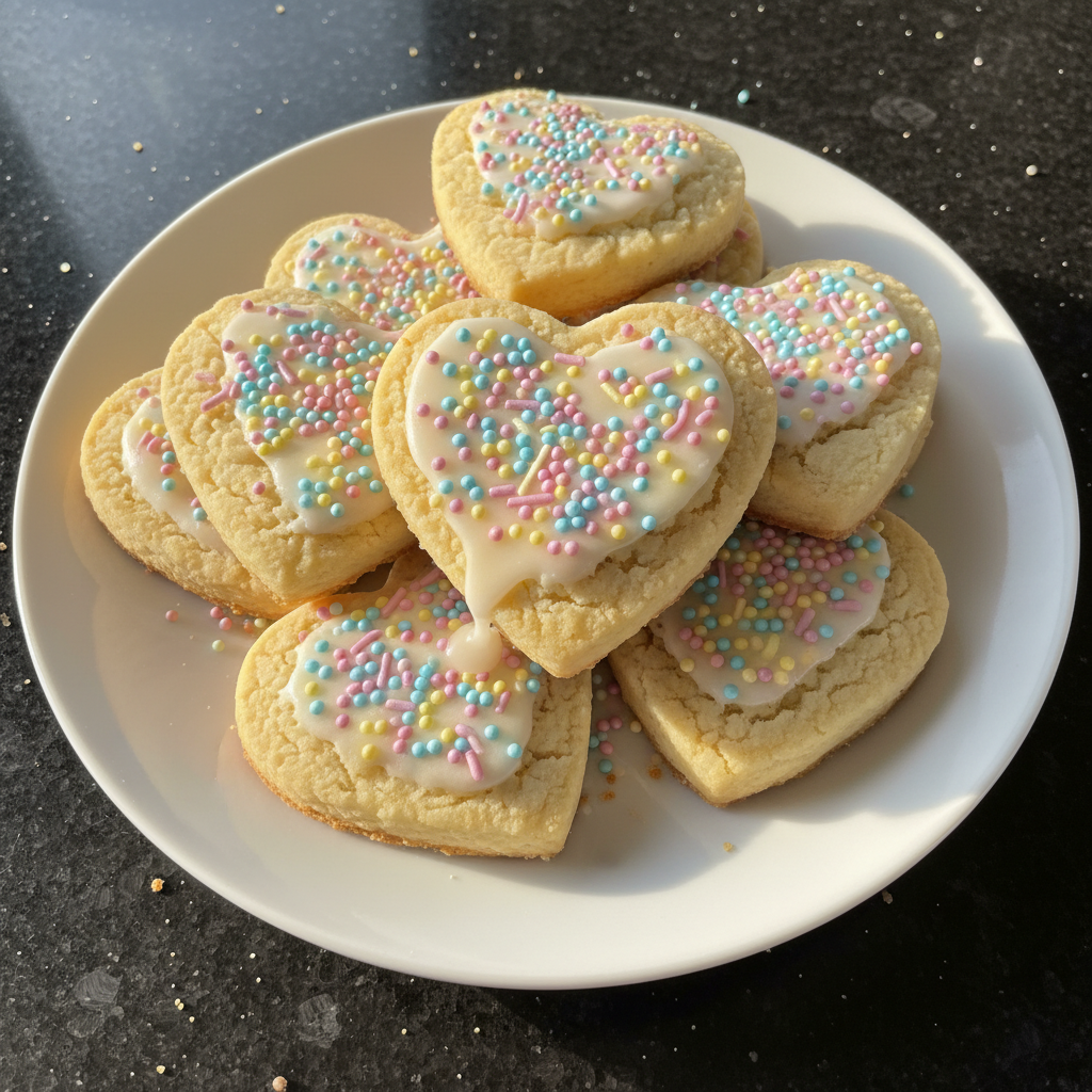 Herzförmige Zuckerplätzchen