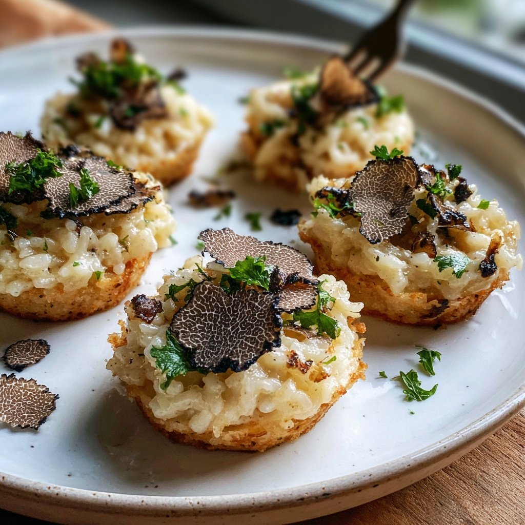 Herzhafte Trüffel Risotto Häppchen