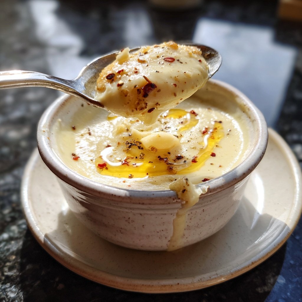 Pastinakencremesuppe mit Trüffelöl