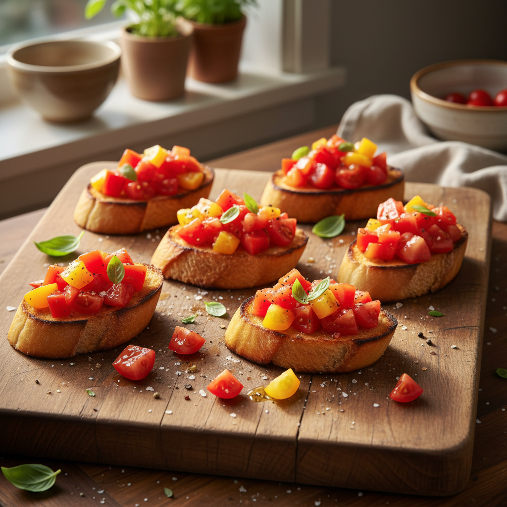 Tomaten Bruschetta Häppchen