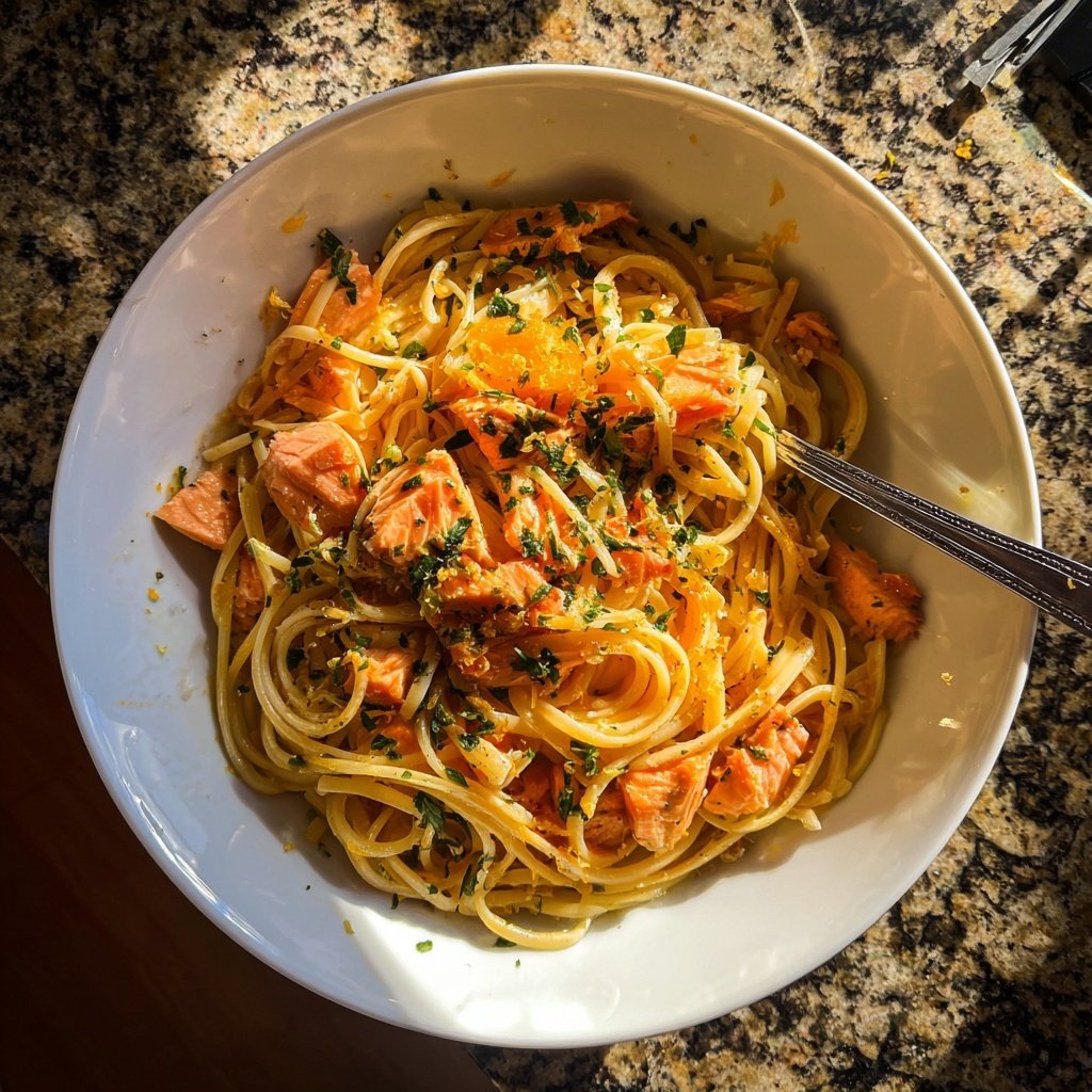 Zesty Orange Salmon Pasta