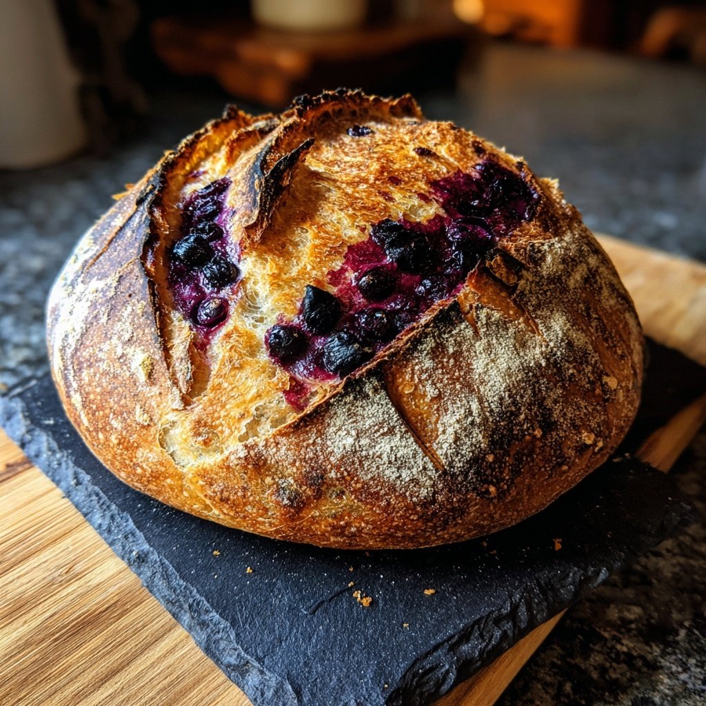 Beeren Explosion Blaubeeren Zitrone Sauerteig Brot