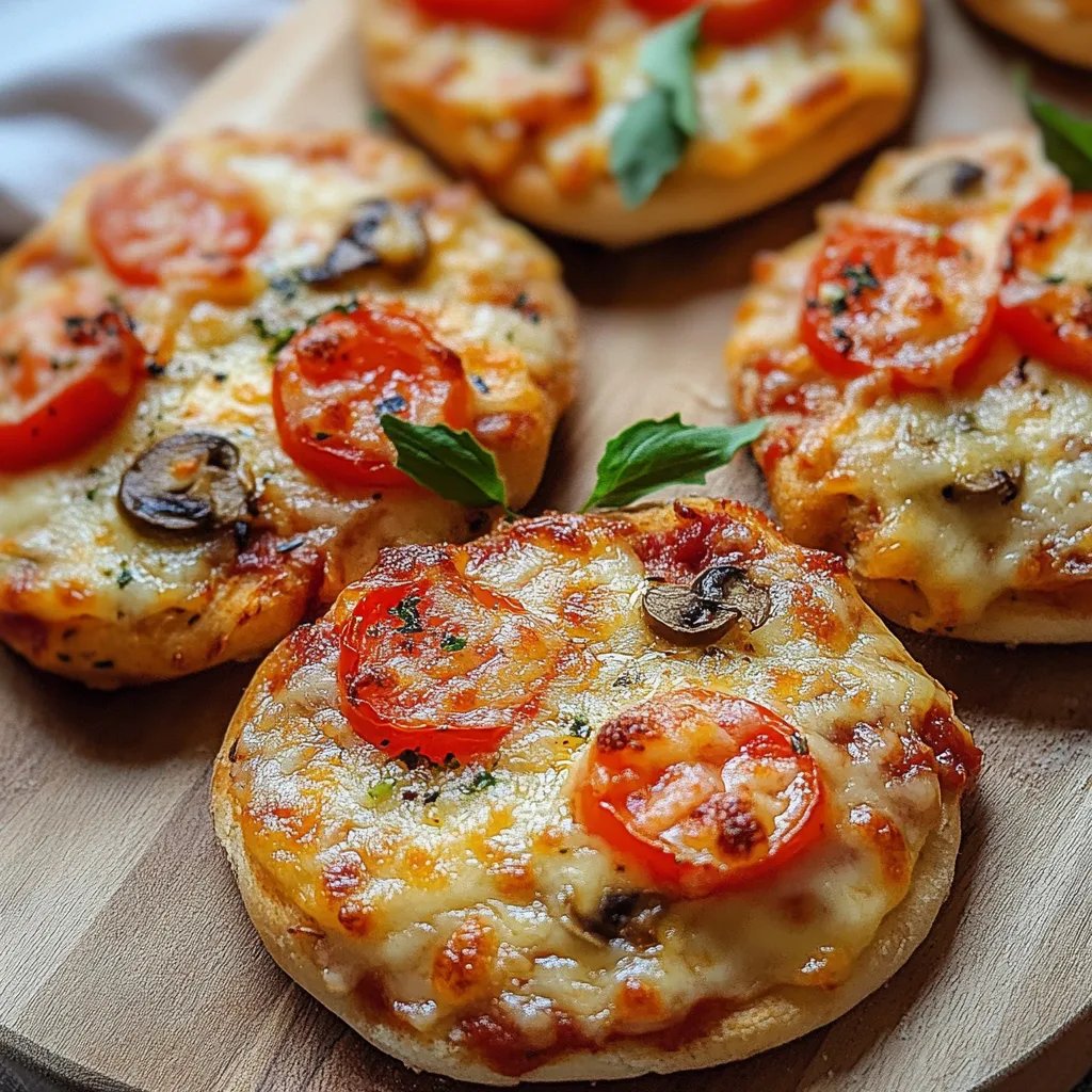 Einfache Pizzabrötchen vegetarisch