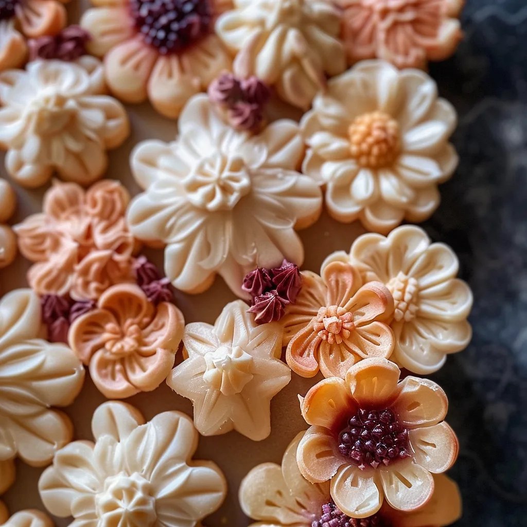 Marzipanblüten (Marzipan-Spritzgebäck)