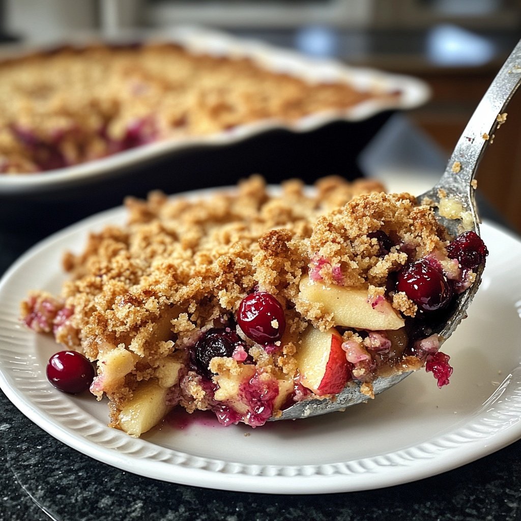 Apfel-Cranberry-Crumble mit Zimtstreuseln