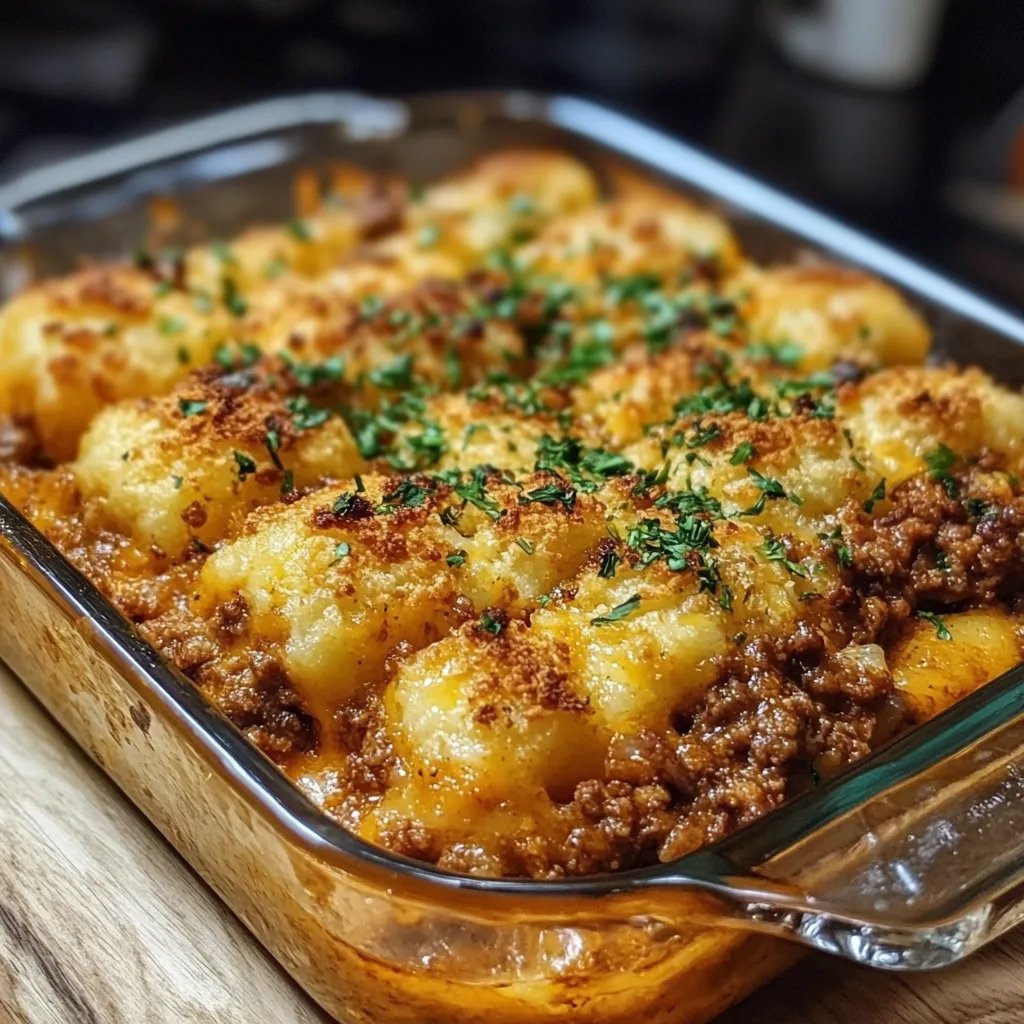 Kroketten Auflauf mit Hackfleisch