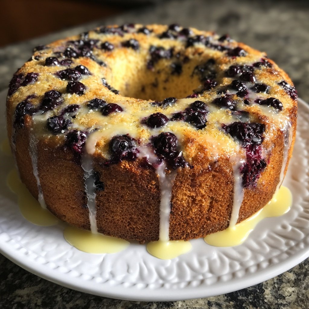 Blaubeeren Zitrone Sauerteig mit Ahornglasur