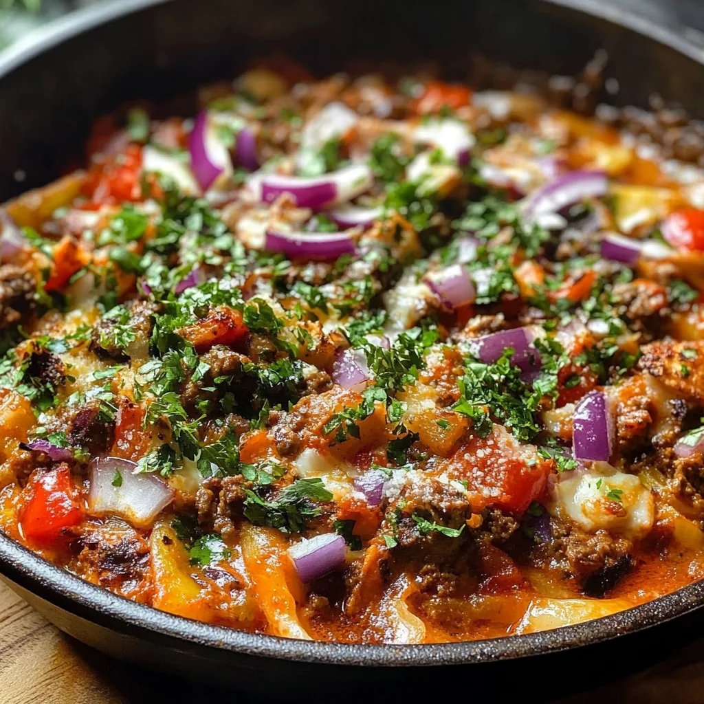 Griechische Kritharaki-Pfanne