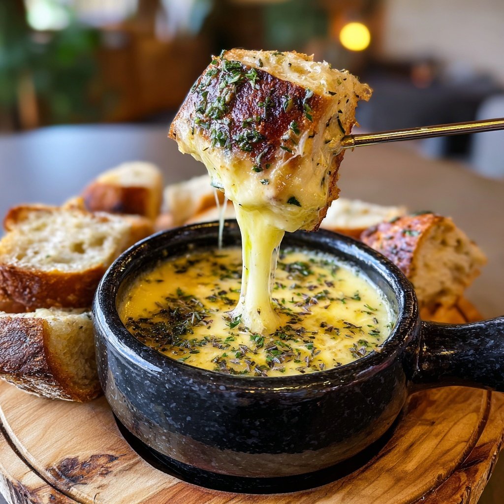 Herzhaftes Kräuter Fondue Vergnügen