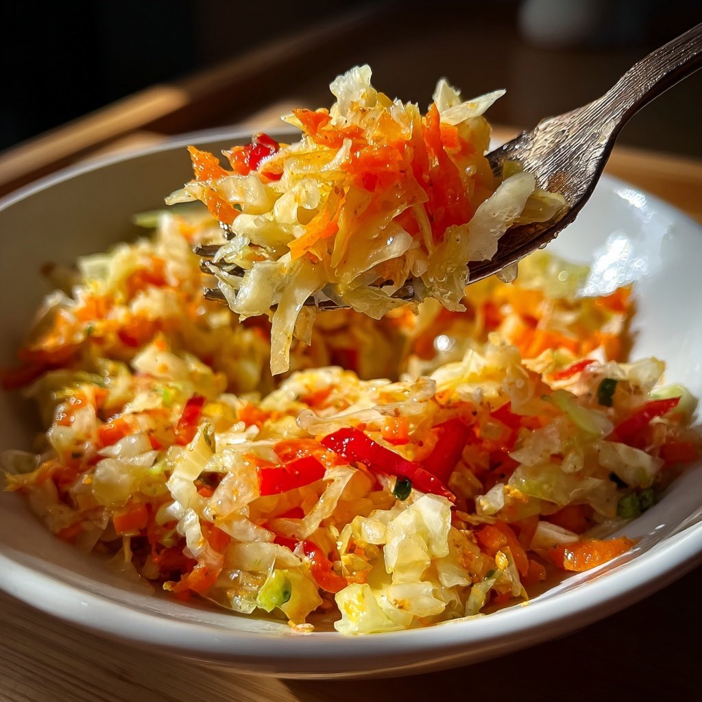 Klassischer Krautsalat mit Gemüse