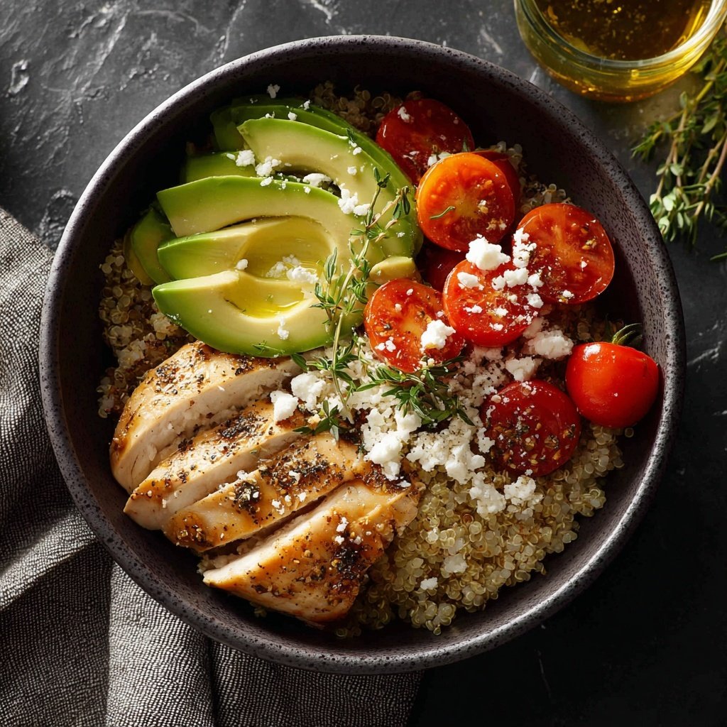 Quinoa-Bowl mit Hühnchen