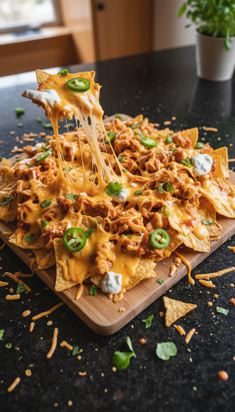 Buffalo Hähnchen Nacho Platte