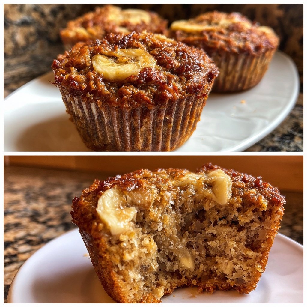 Bananen Erdnussbutter Muffins