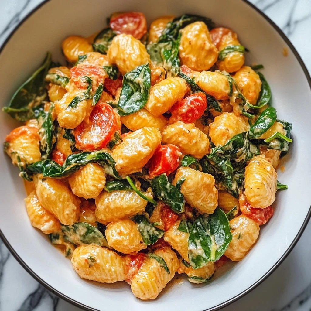 Schnelle Gnocchi-Pfanne mit Tomate & Spinat