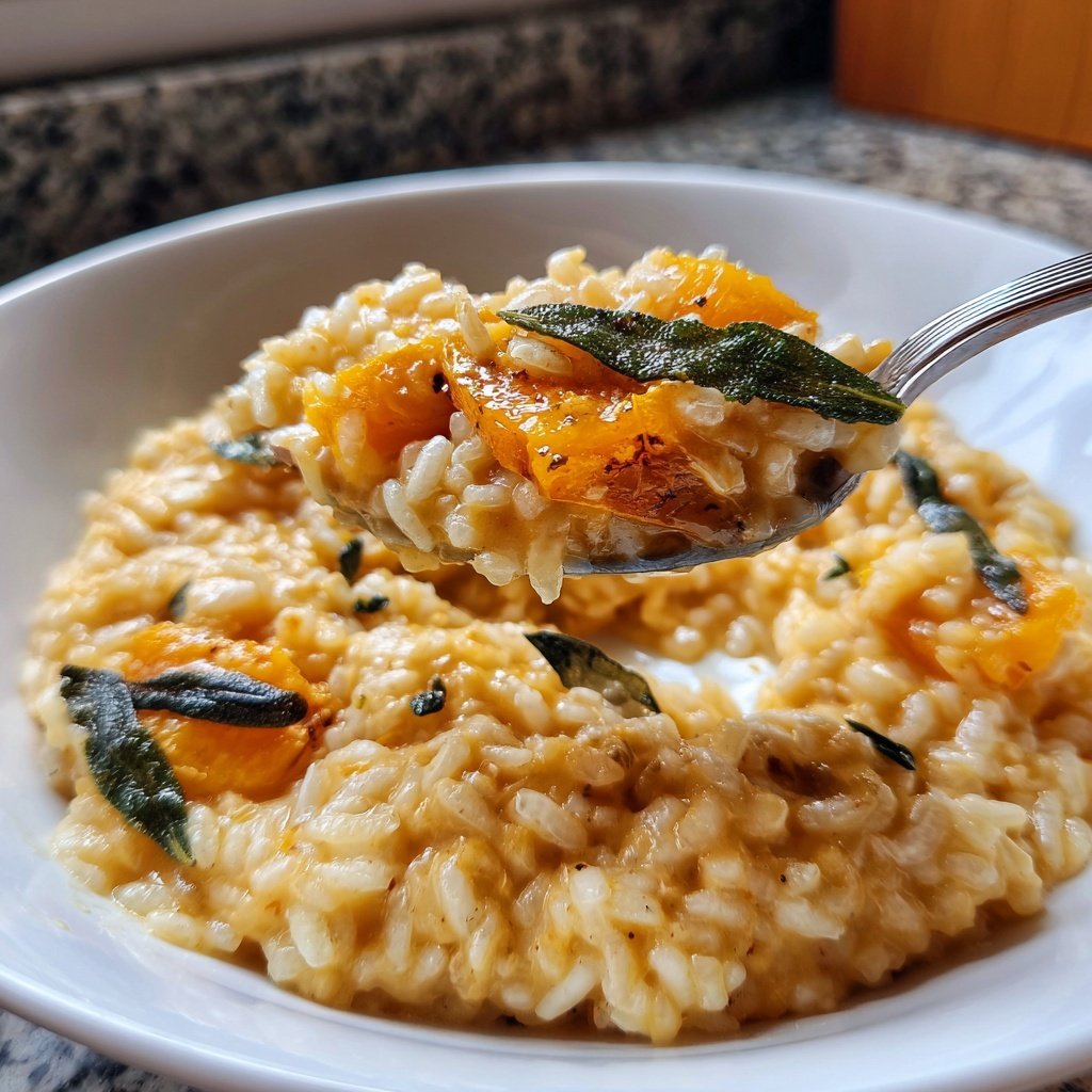 Kürbis-Risotto mit Salbei