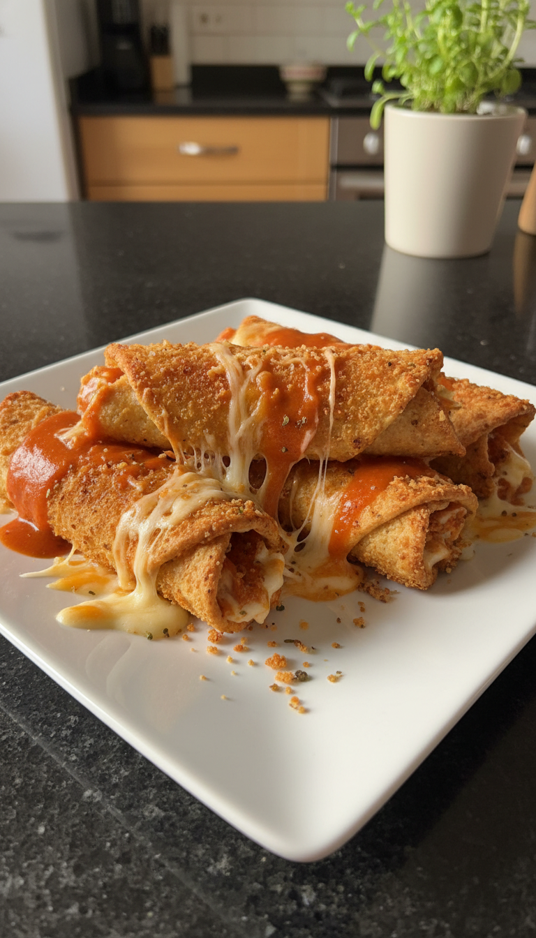 Gebackene Buffalo Hähnchen Taquitos​