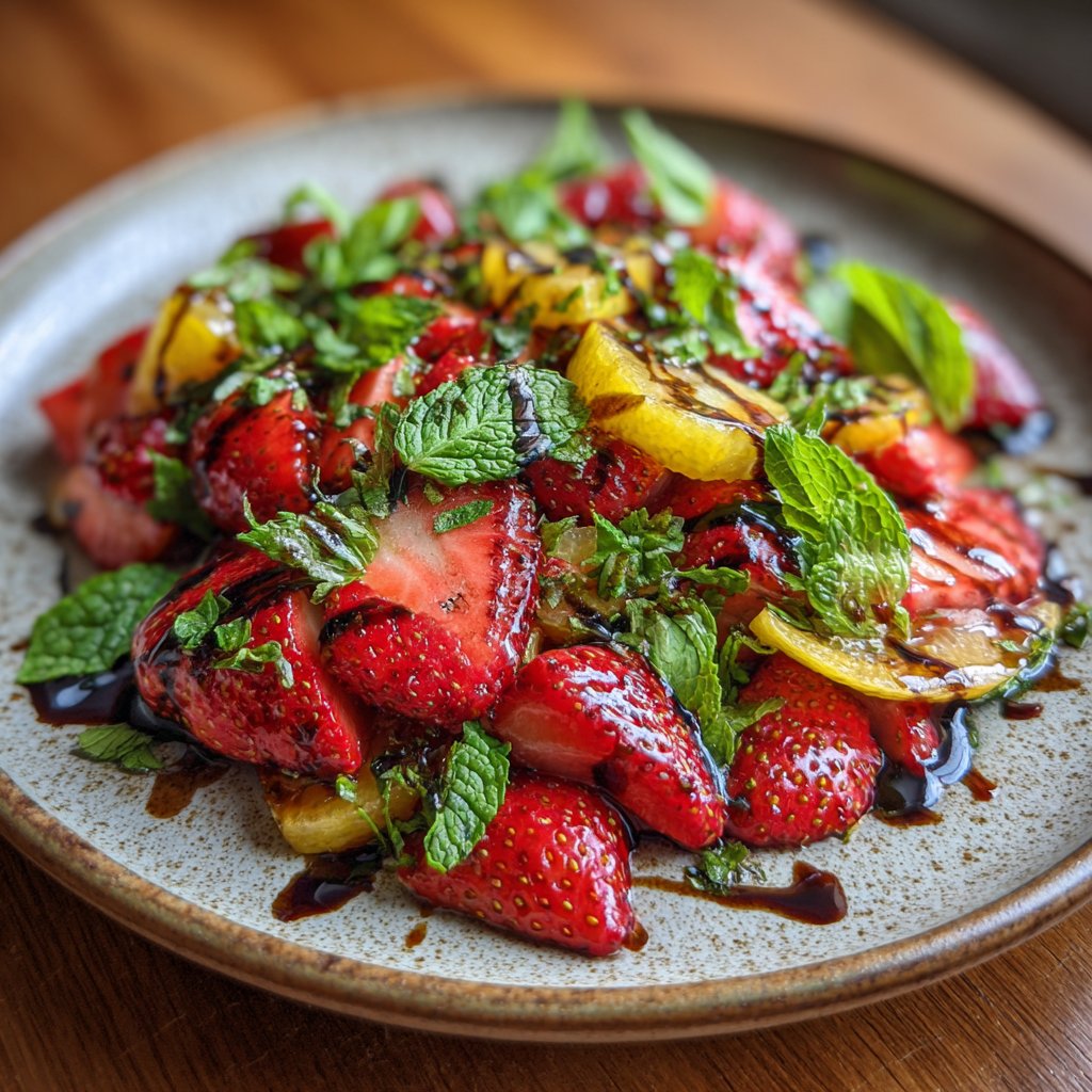 Lemon-Balsamic Strawberry Salad