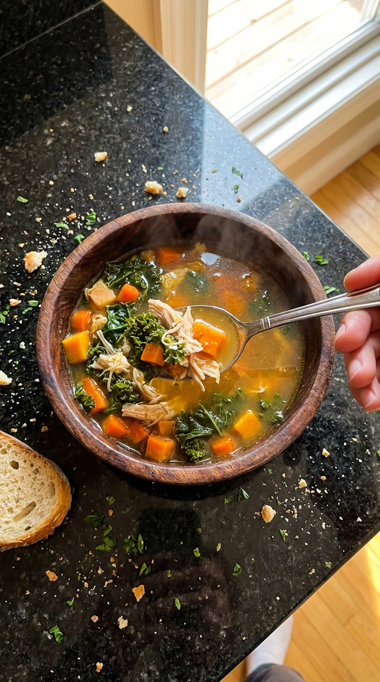 Superfood Hähnchen Gemüse Suppe