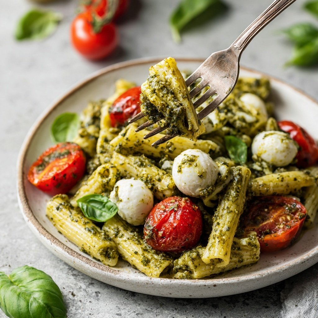 Pesto Caprese Nudelsalat