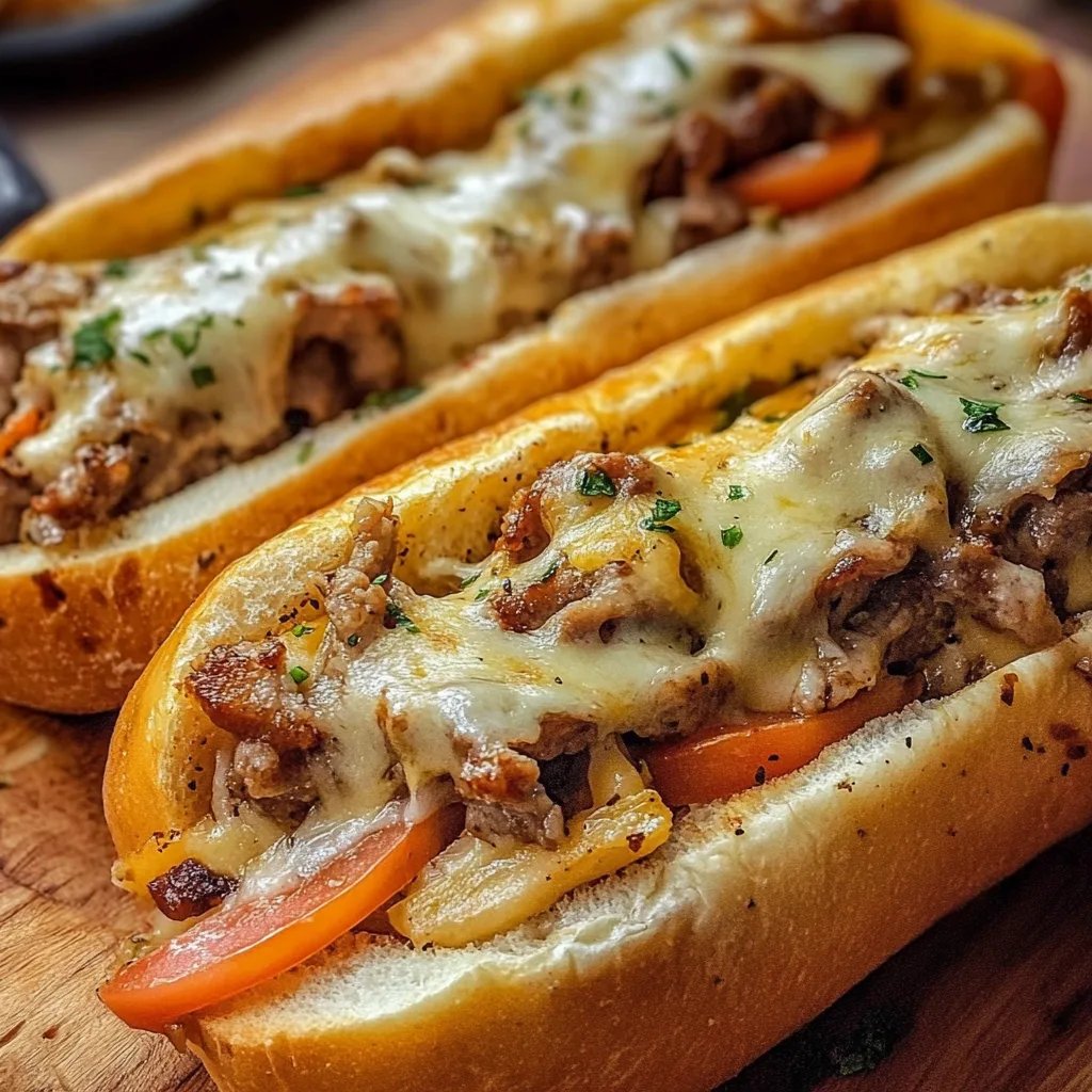 Hähnchen Cheesesteaks