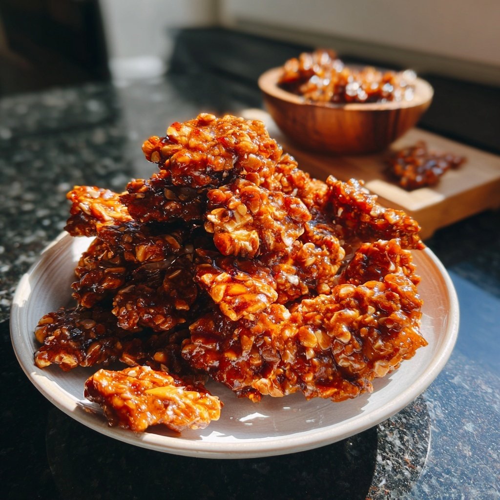 Gebrannte Mandeln mit Ahornsirup-Glasur